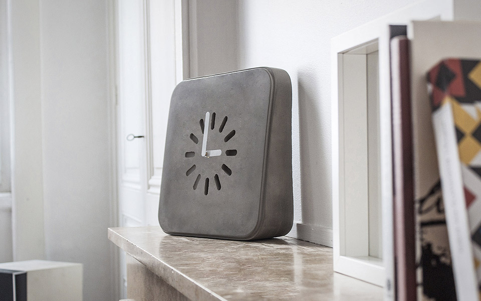 Life in Progress Concrete Clock