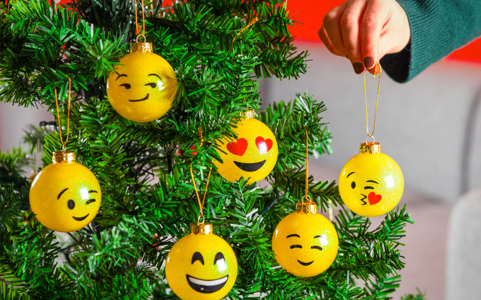 Emoji-juletræskugler