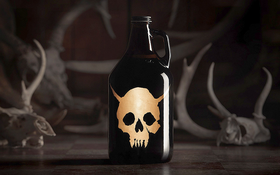 Hired Guns Creative Skull Growler