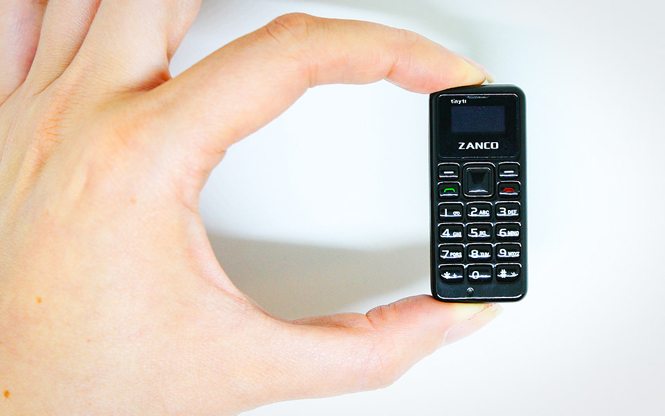 Zanco tiny t1 er verdens mindste mobiltelefon