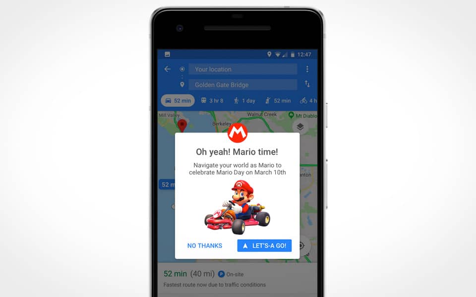 Nu kan Super Mario guide dig rundt i Google Maps