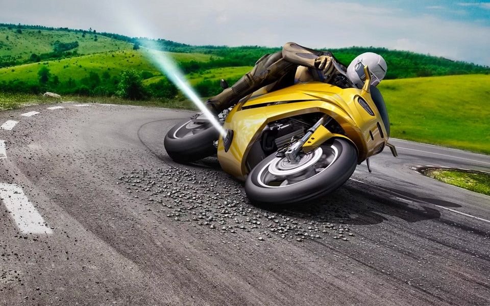 Bosch tester trykluftsystem til at forhindre motorcykel-ulykker