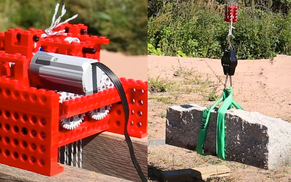 Den her LEGO-kran klarer de tunge løft