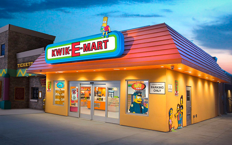 Kwik-E-Mart fra The Simpsons er lige åbnet i den virkelige verden