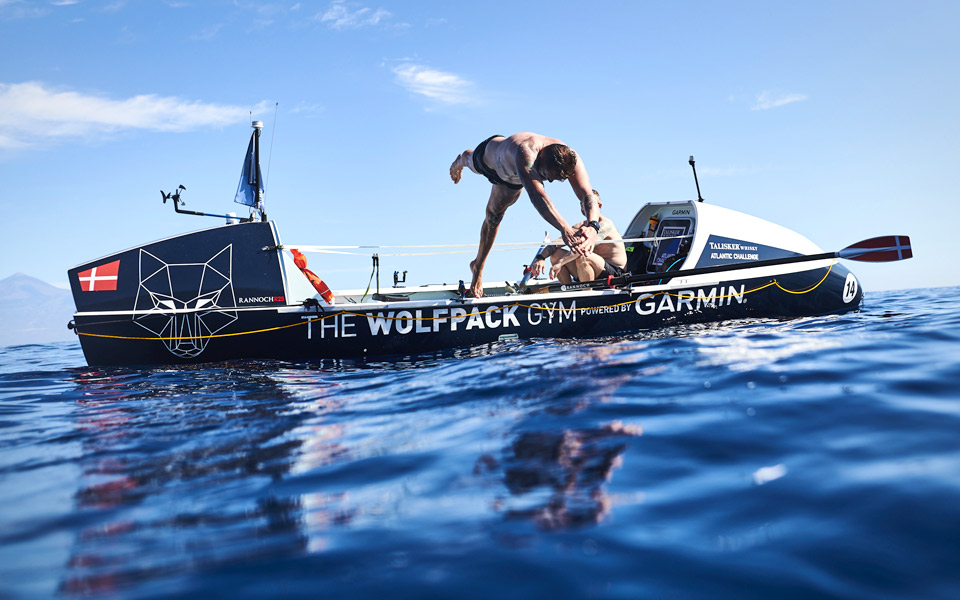 Dansk duo sejler 5.000 kilometer i robåd i Talisker Whisky Atlantic Challenge