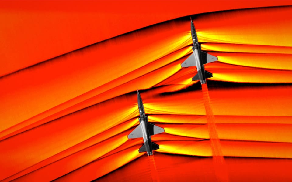 NASA afslører de første billeder af lydbølger fra supersoniske fly