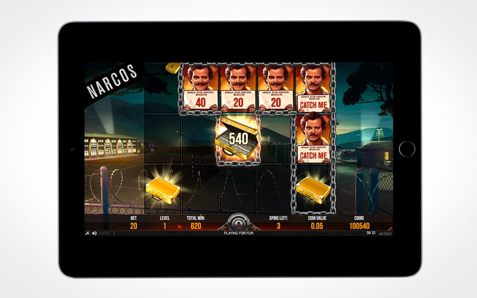 TV-serien Narcos fås nu som online spillemaskine