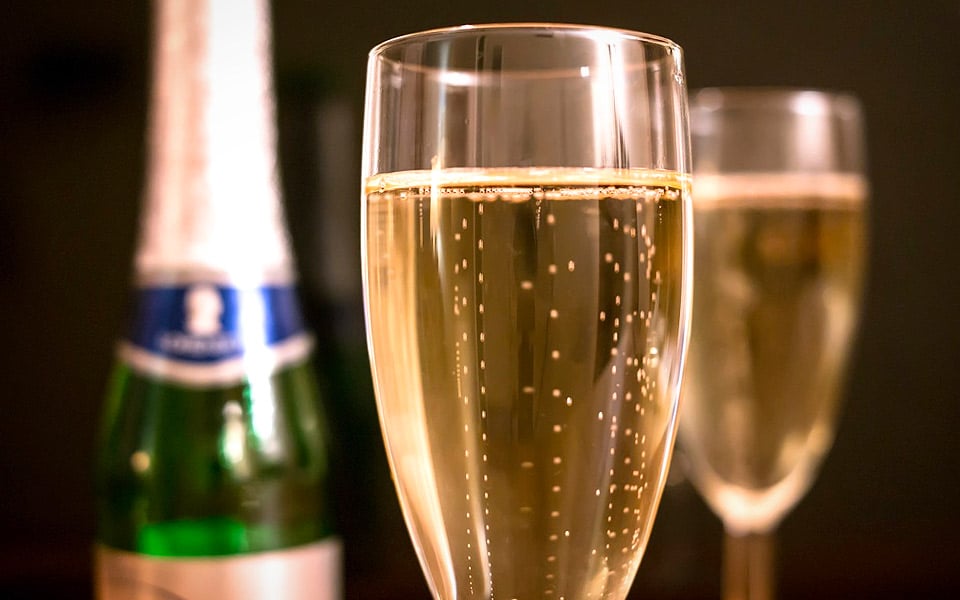 Her finder du champagneglas til nytår