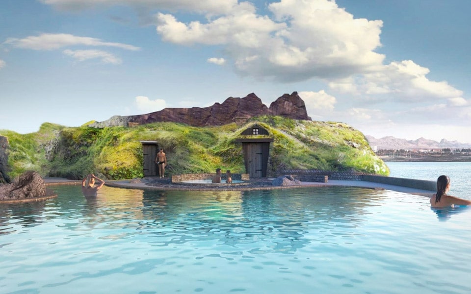 Islandsk lagune åbner eksklusivt feriested med spa, poolbar og Nordlys