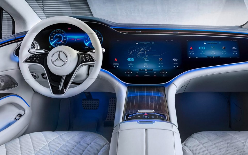 Den nye Mercedes EQS er gået skærm-amok