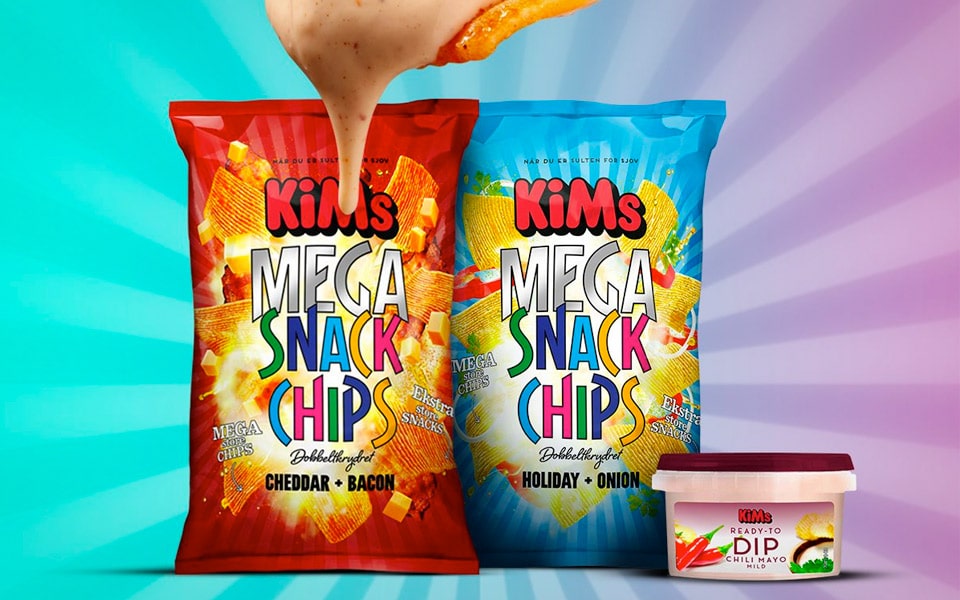 Kim's nye Mega Snack Chips samler mere dip op