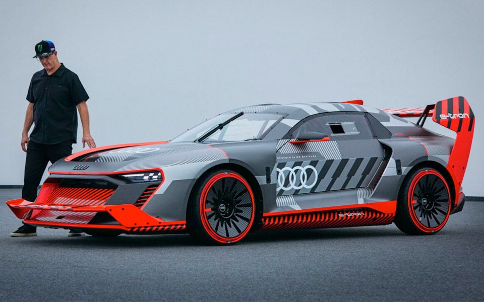 Audi har bygget en vild elbil til Ken Blocks næste Gymkhana-video