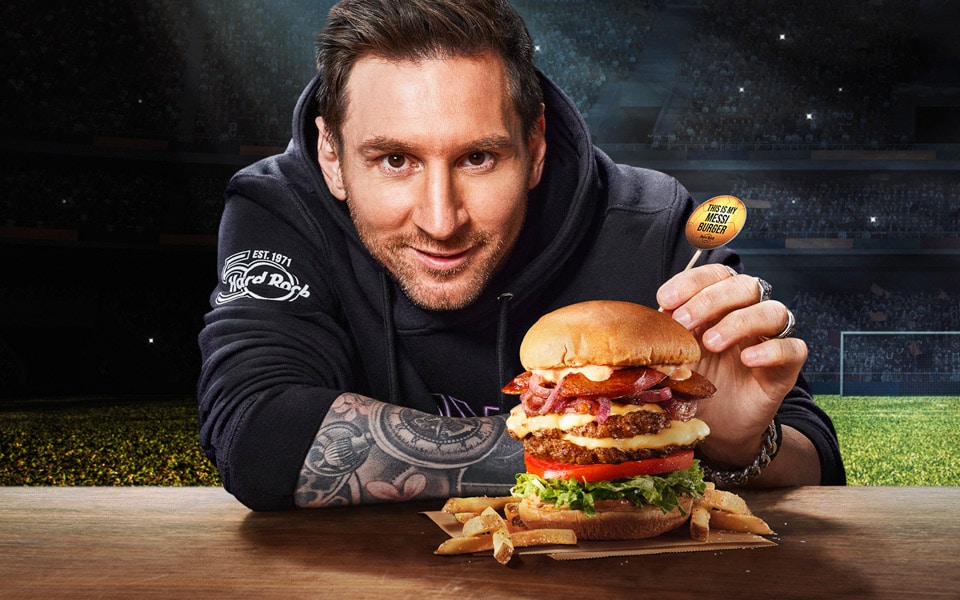 Lionel Messi har lavet en burger i samarbejde med Hard Rock Cafe
