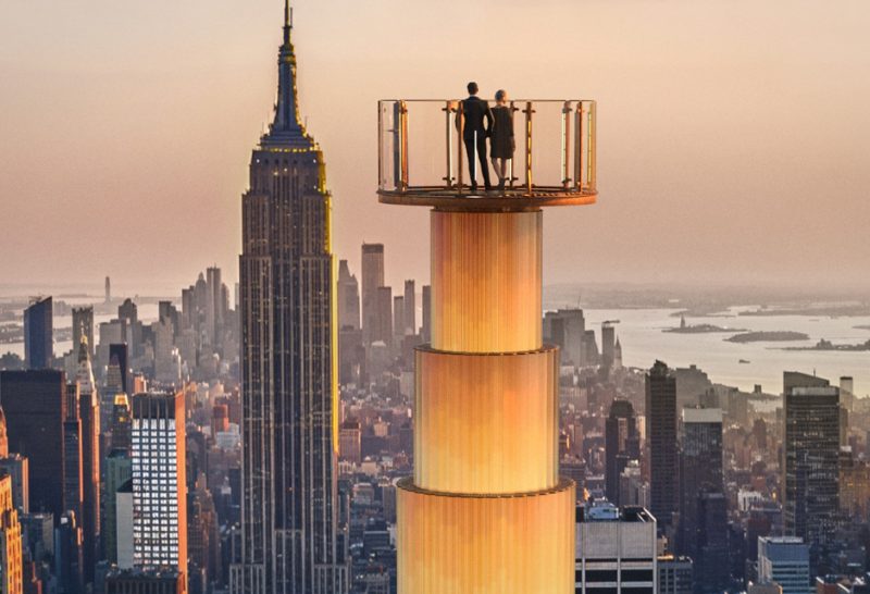 Skylift sender dig helt op i toppen af New York