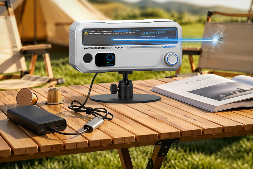 Photon Matrix skyder myg med laser