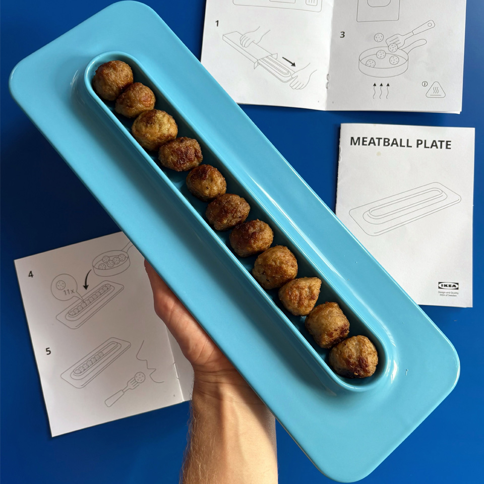 IKEA har lavet en tallerken til kødboller