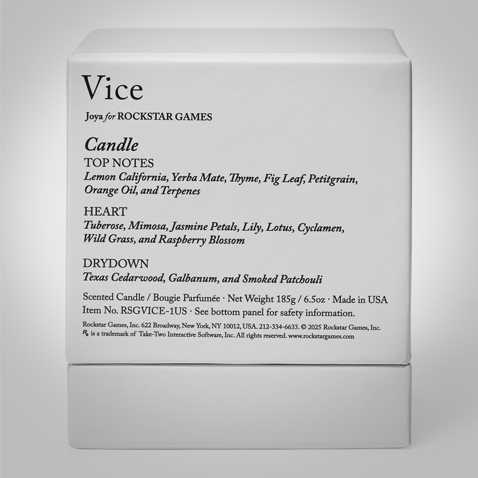 Rockstar Games Vice Candle